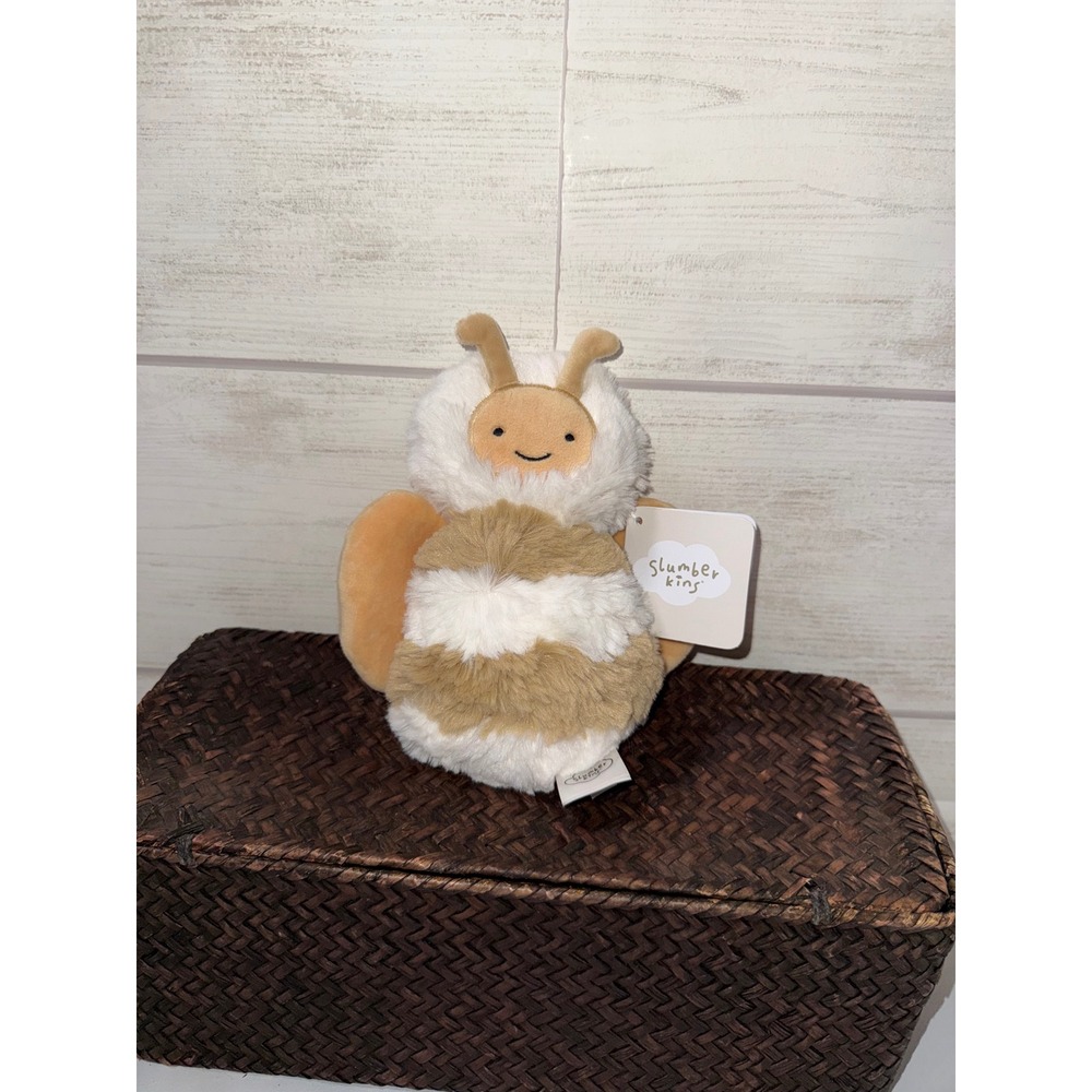 Slumberkins Honey Bee Mini Kin Plush Stuffed Animal Tan White BEEM-Honey NWT